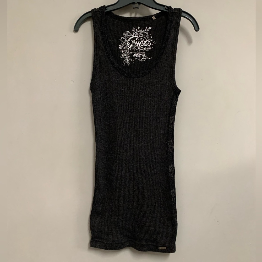 Guess lace trimmed tank
